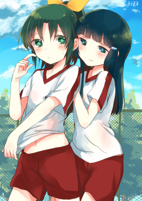 midorikawa nao and aoki reika (precure and 1 more) drawn by hagino_makoto