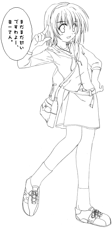 houjou satoko (higurashi no naku koro ni) drawn by fujitsuki
