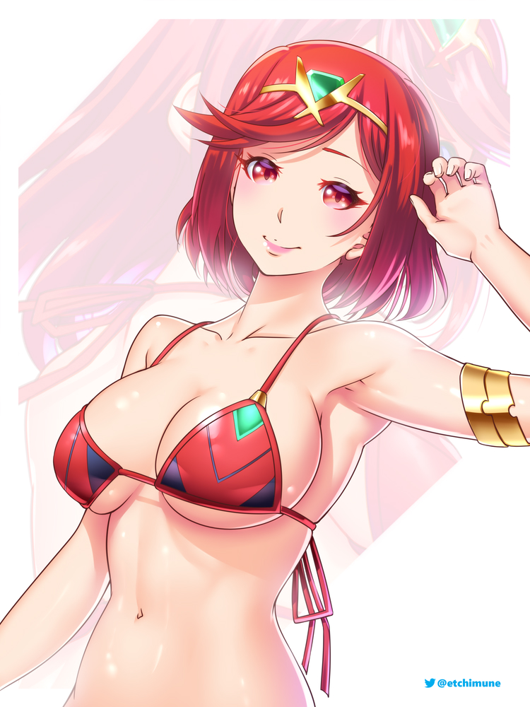 pyra (xenoblade chronicles and 1 more) drawn by etchimune