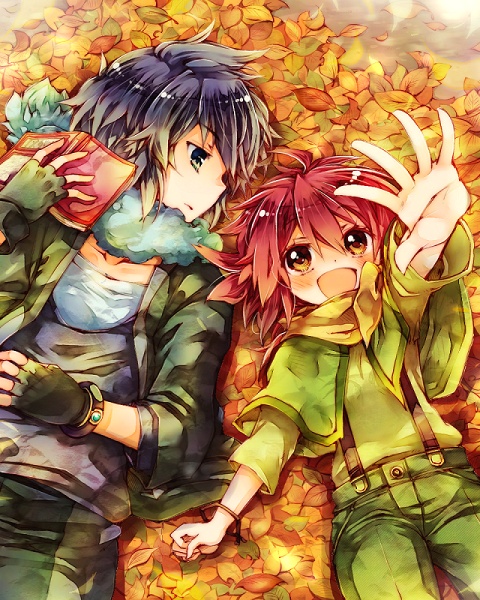alain and mairin (pokemon and 1 more) drawn by amamiya_kabosu