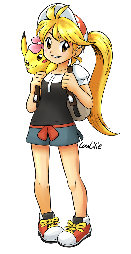 pikachu, yellow, elaine, and chuchu (pokemon and 2 more) drawn by loulilie