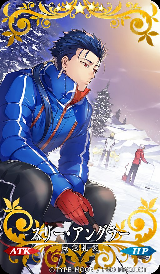 gilgamesh, cu chulainn, and archer (fate and 1 more) drawn by nitaka_(fujikichi)
