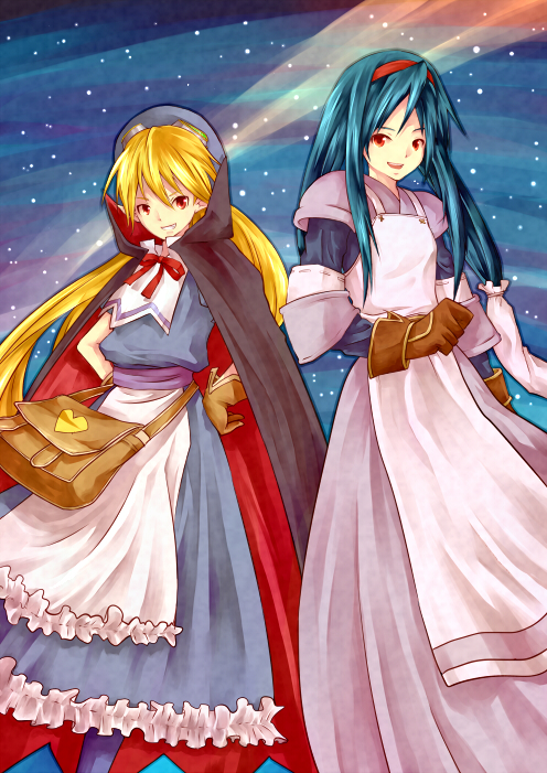 marivel armitage and anastasia valeria (wild arms and 1 more) drawn by natto0123