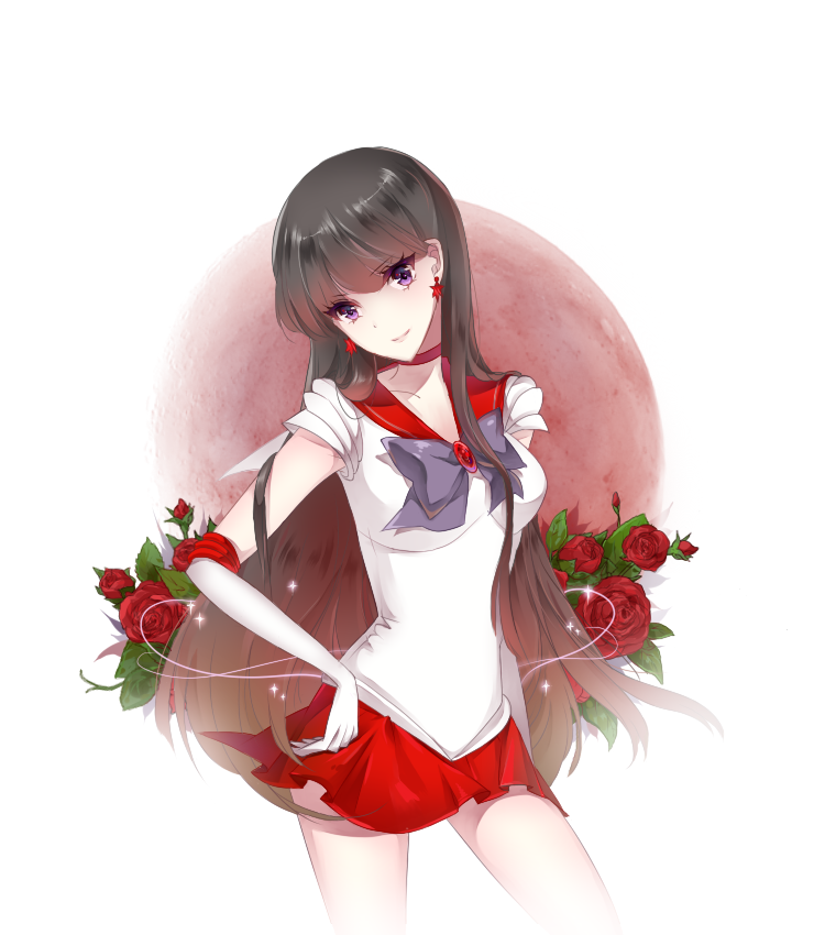 hino rei and sailor mars (bishoujo senshi sailor moon) drawn by mintcinnamon