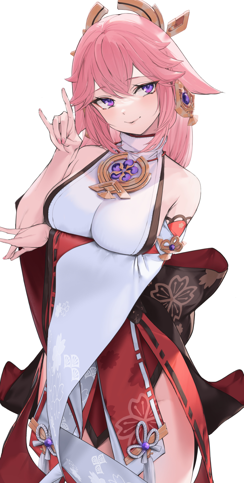 yae miko (genshin impact) drawn by marble_(marblesized)