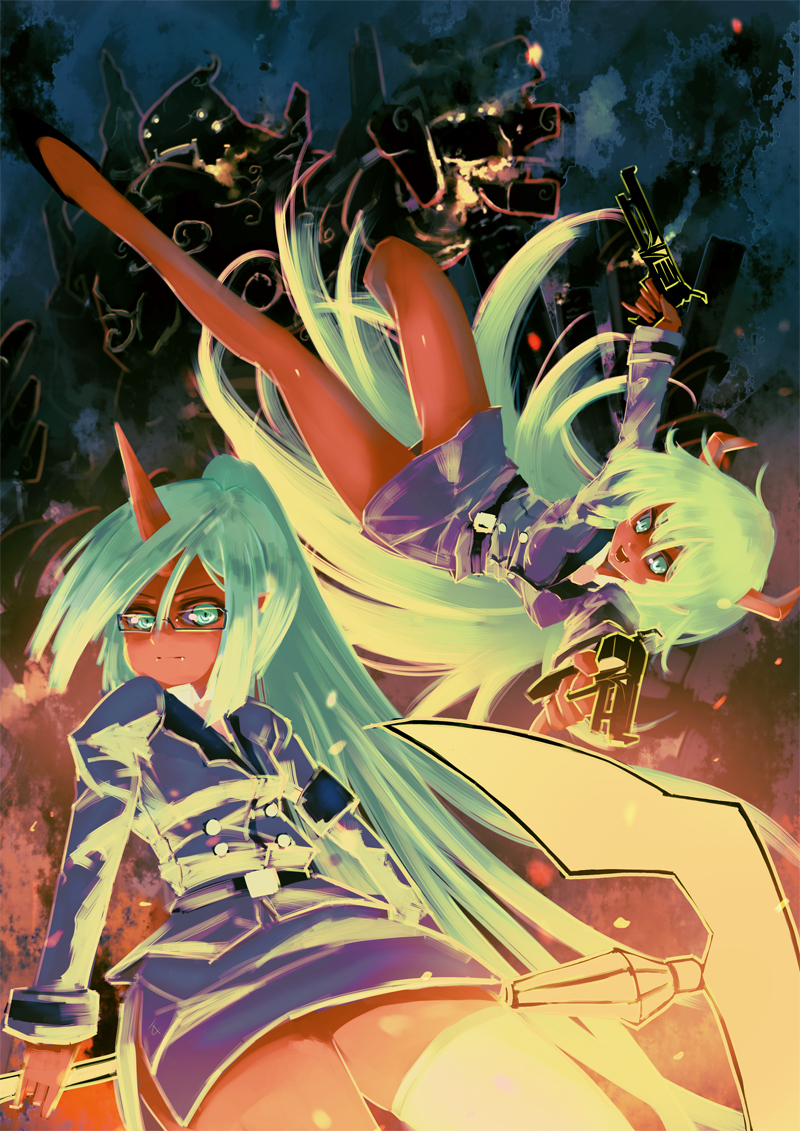 kneesocks and scanty (panty & stocking with garterbelt) drawn by die_letzte_(tc)