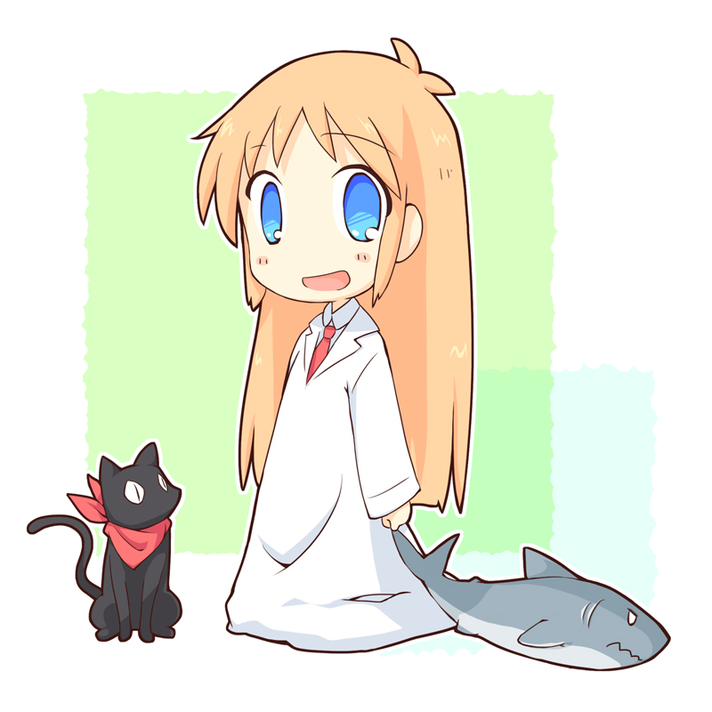 professor shinonome and sakamoto (nichijou) drawn by aoba_(kmnm3234)