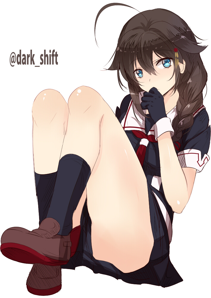 shigure and shigure kai ni (kantai collection) drawn by llowoll