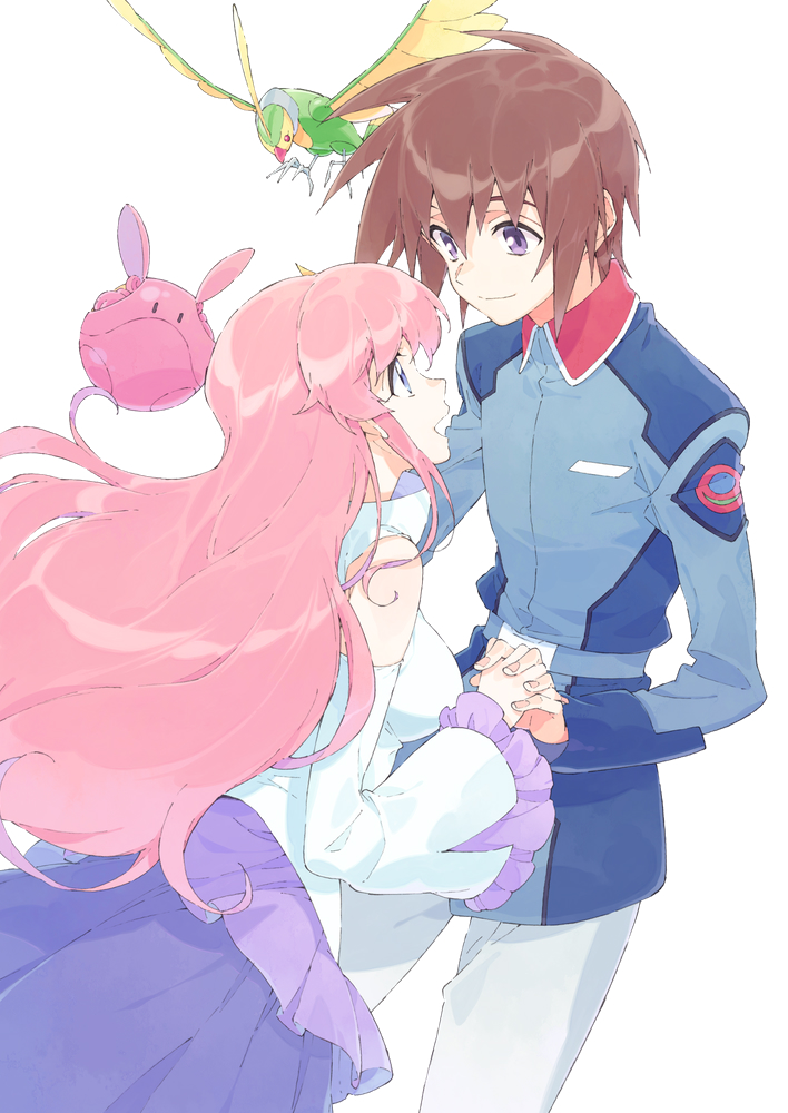 haro, lacus clyne, kira yamato, and torii (gundam and 1 more) drawn by t-okada