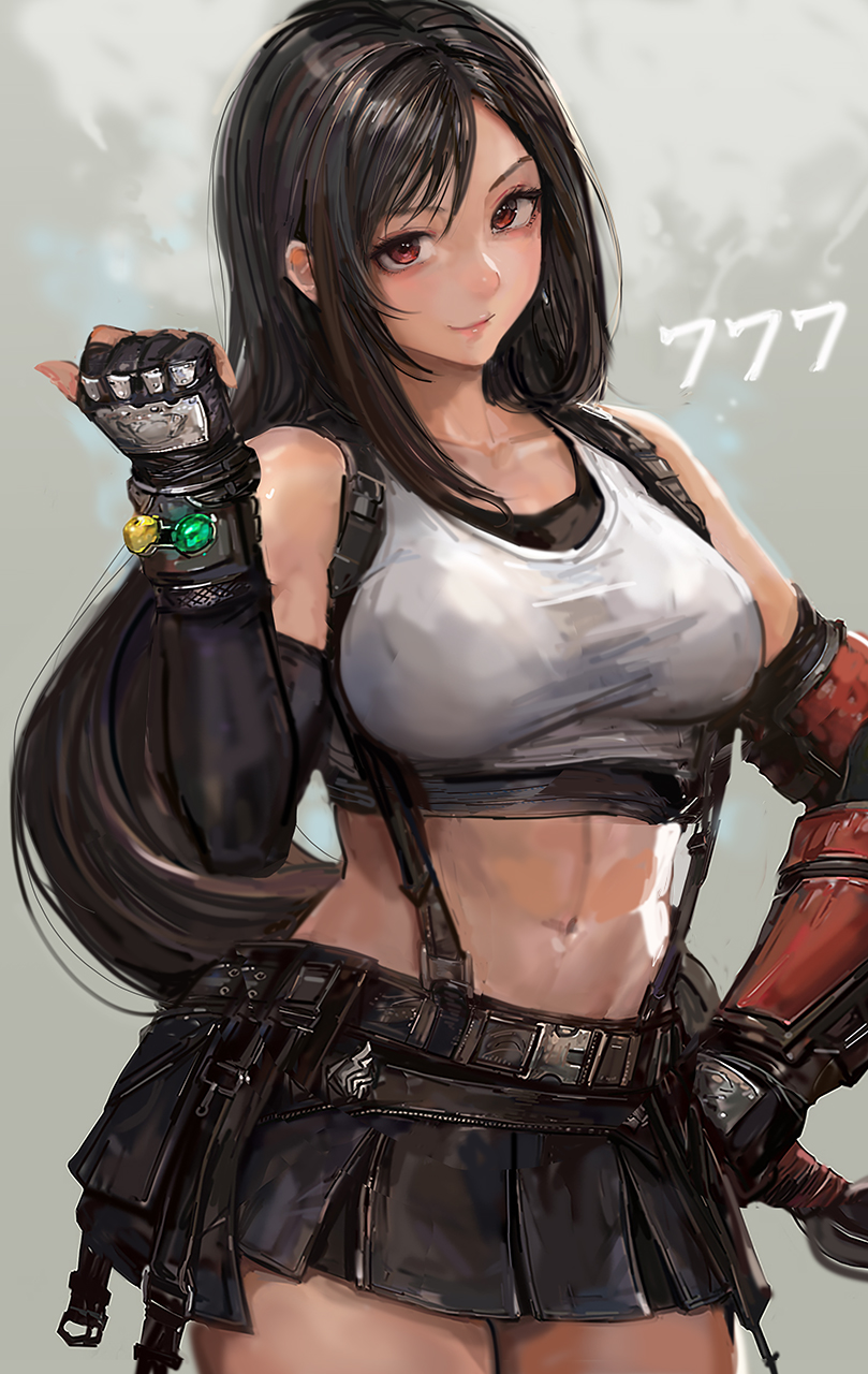 tifa lockhart (final fantasy and 2 more) drawn by miche