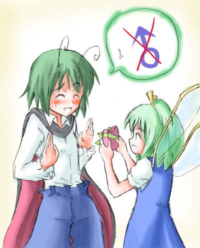 daiyousei and wriggle nightbug (touhou) drawn by suichuu_hanabi