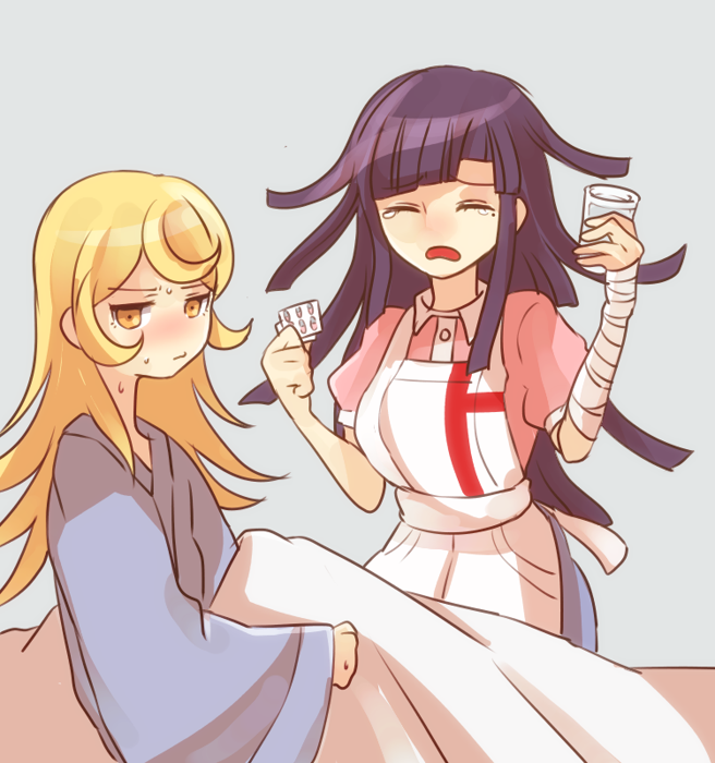 tsumiki mikan and saionji hiyoko (danganronpa and 1 more) drawn by seiya_(se12ze)
