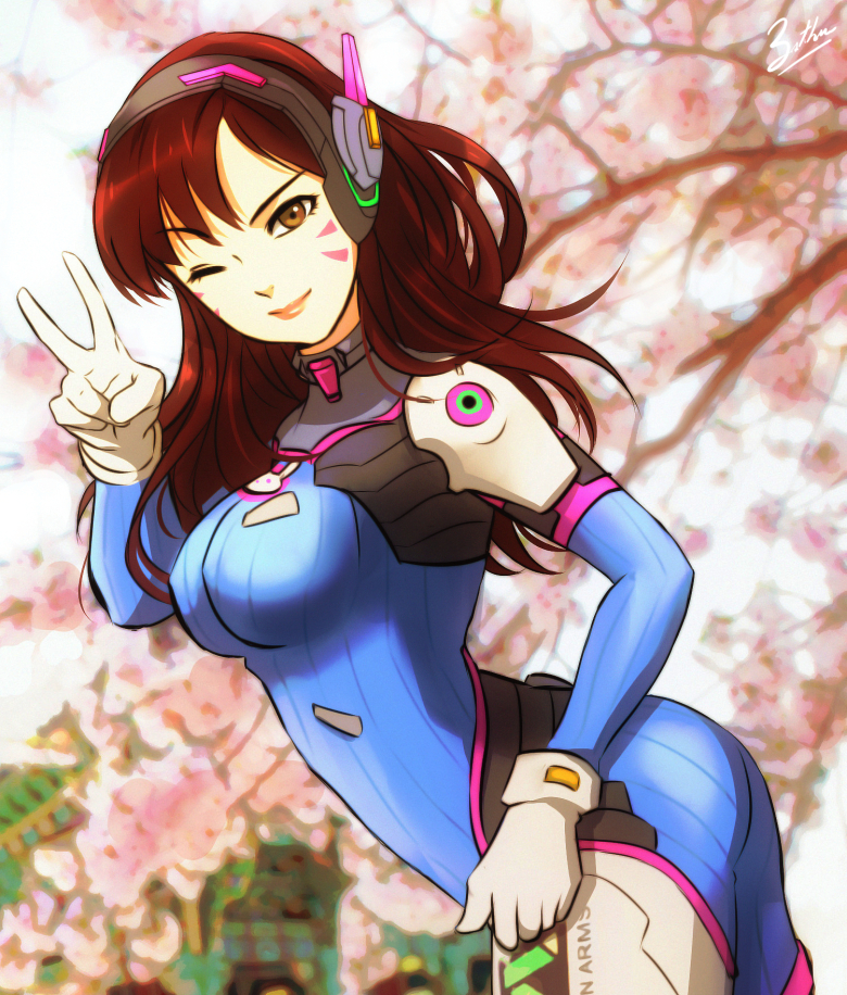 d.va (overwatch and 1 more) drawn by esther_shen