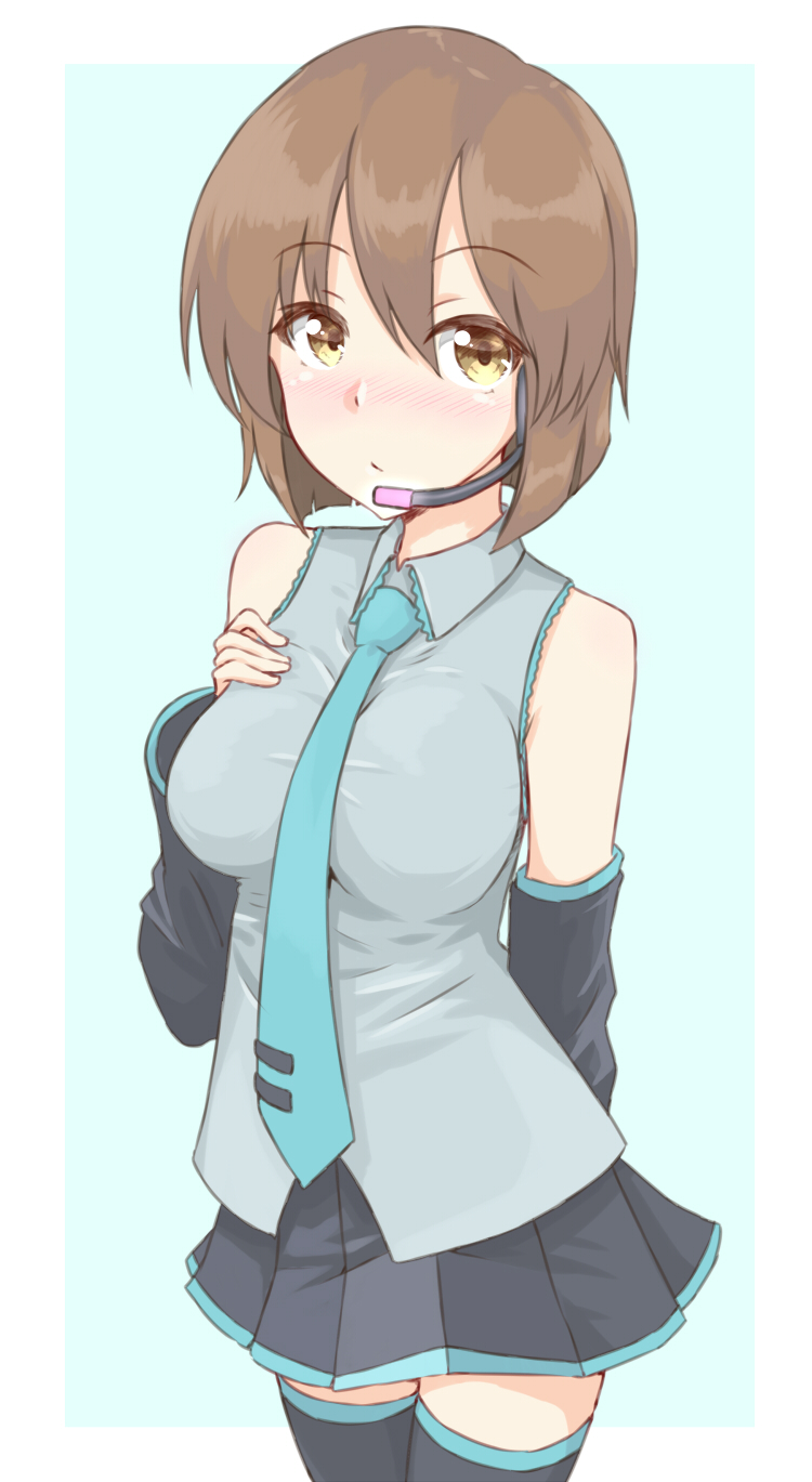 hatsune miku and hagiwara yukiho (idolmaster and 1 more) drawn by shunichi