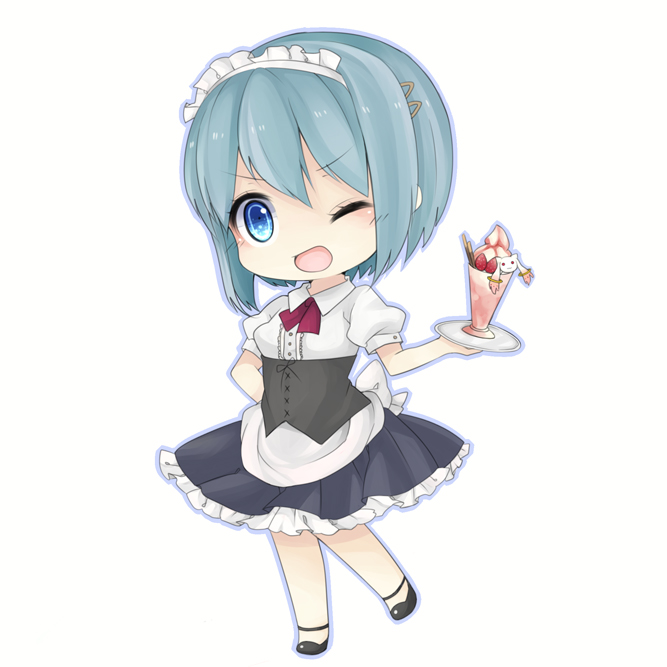 miki sayaka and kyubey (mahou shoujo madoka magica) drawn by toma_tokage