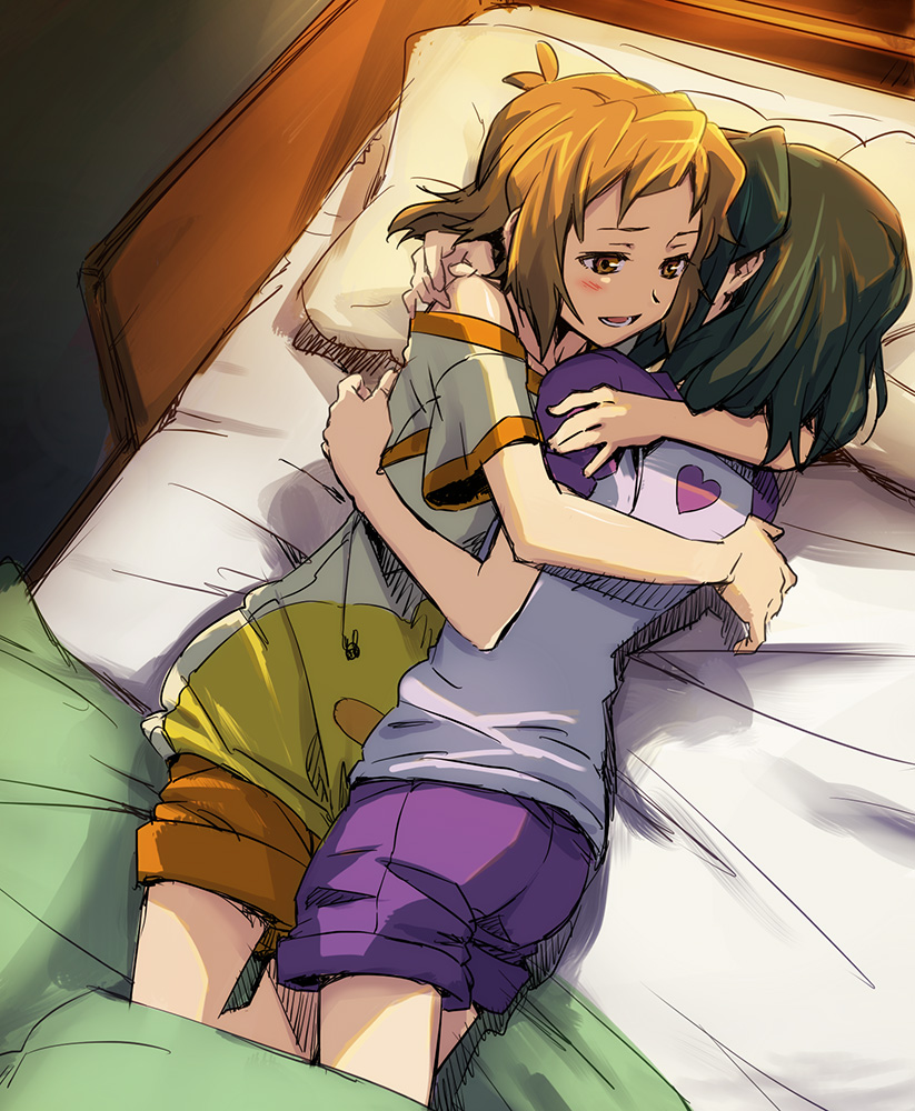 tachibana hibiki and kohinata miku (senki zesshou symphogear) drawn by tsuta_no_ha