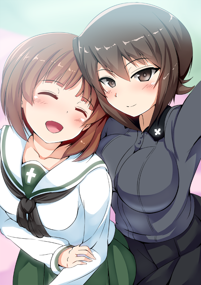 nishizumi miho and nishizumi maho (girls und panzer) drawn by yottan