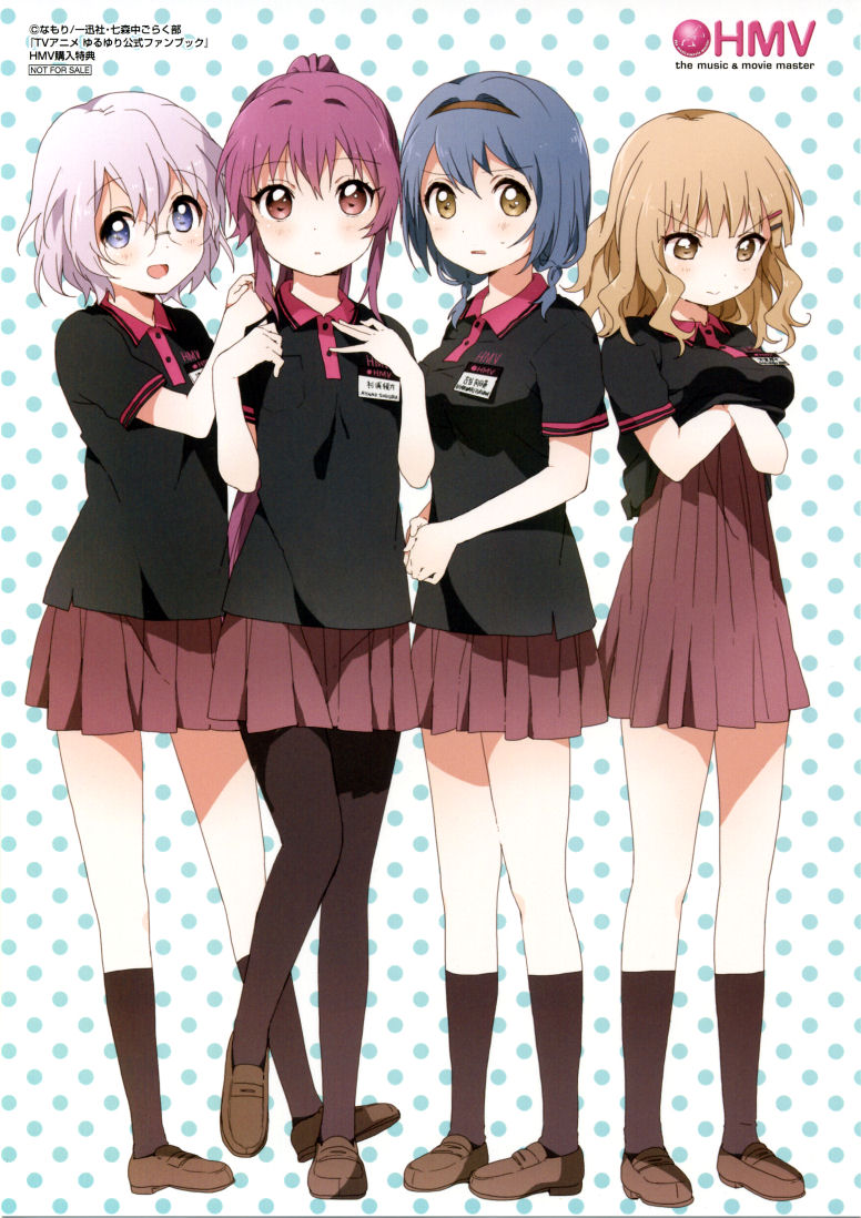 oomuro sakurako, furutani himawari, sugiura ayano, and ikeda chitose (yuruyuri and 1 more) drawn by namori