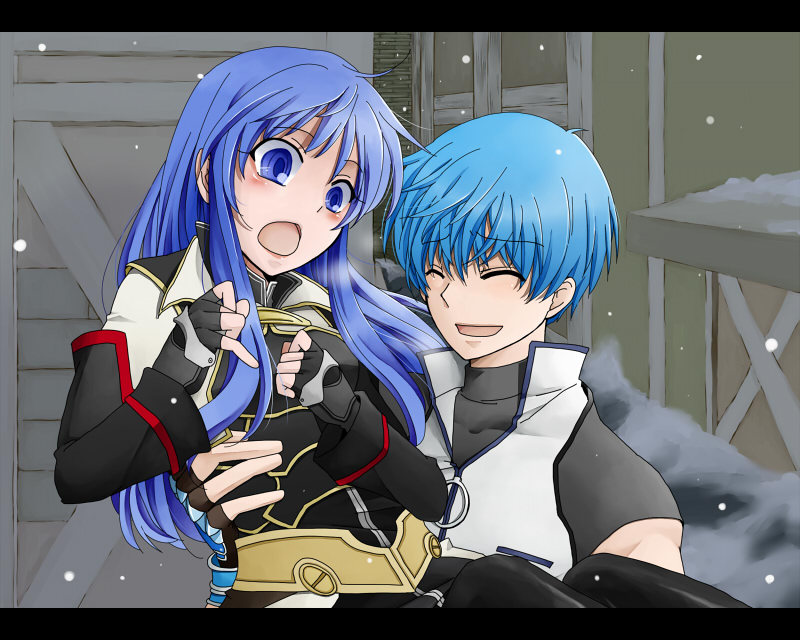 maria traydor and fayt leingod (star ocean and 1 more) drawn by ask_rui