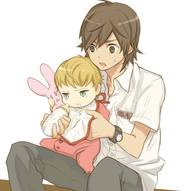 barnaby brooks jr. and kaburagi t. kotetsu (tiger & bunny) drawn by sashimi555