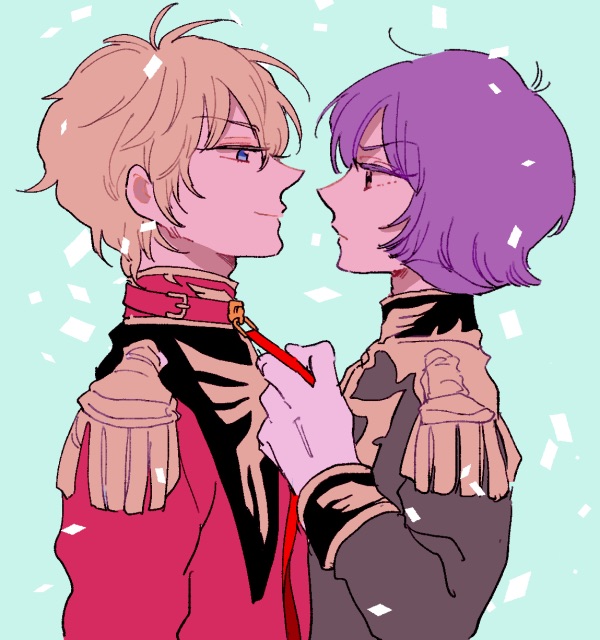 char aznable and garma zabi (gundam and 1 more) drawn by meiko_(hishi)