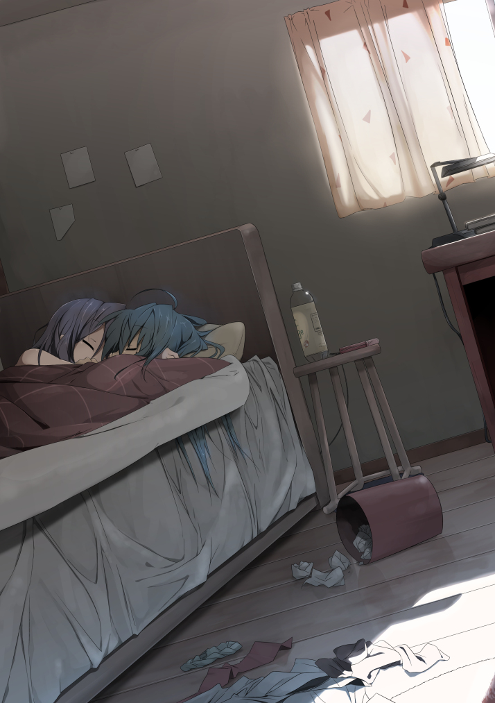 hiiragi kagami and izumi konata (lucky star) drawn by kawaisou
