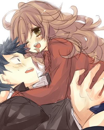 aisaka taiga and takasu ryuuji (toradora!) drawn by shikino_yuki