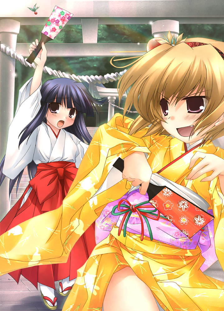 furude rika and houjou satoko (higurashi no naku koro ni) drawn by tororo_(toriaezu)