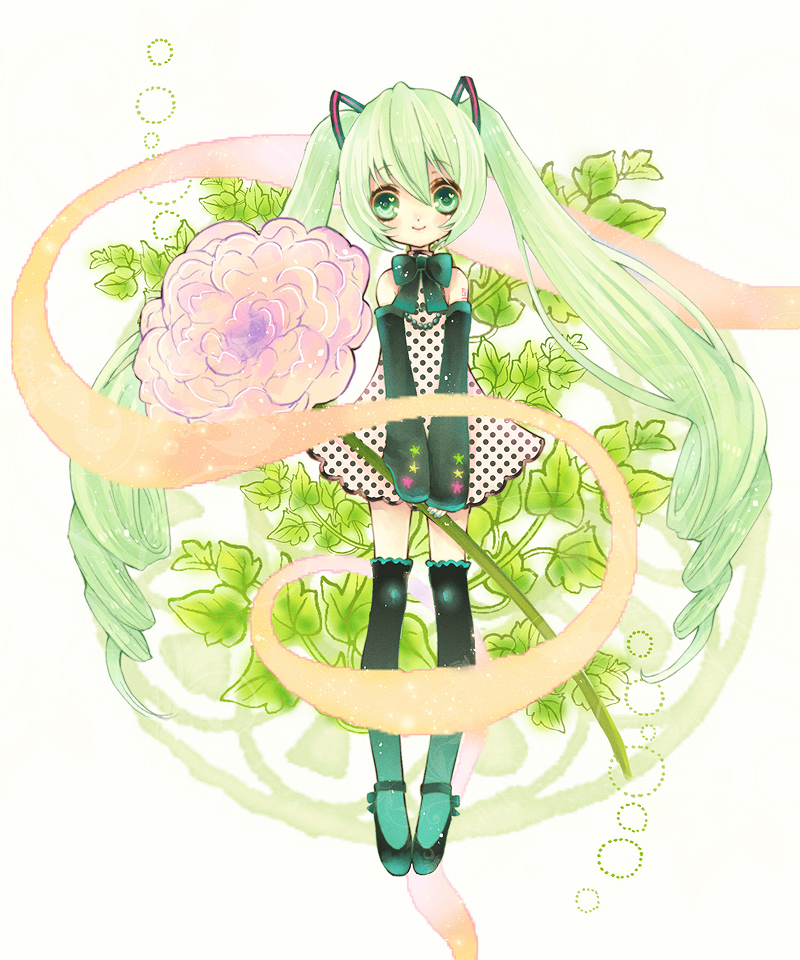 hatsune miku (vocaloid) drawn by kotone_ichihana and shinobi_(artist)
