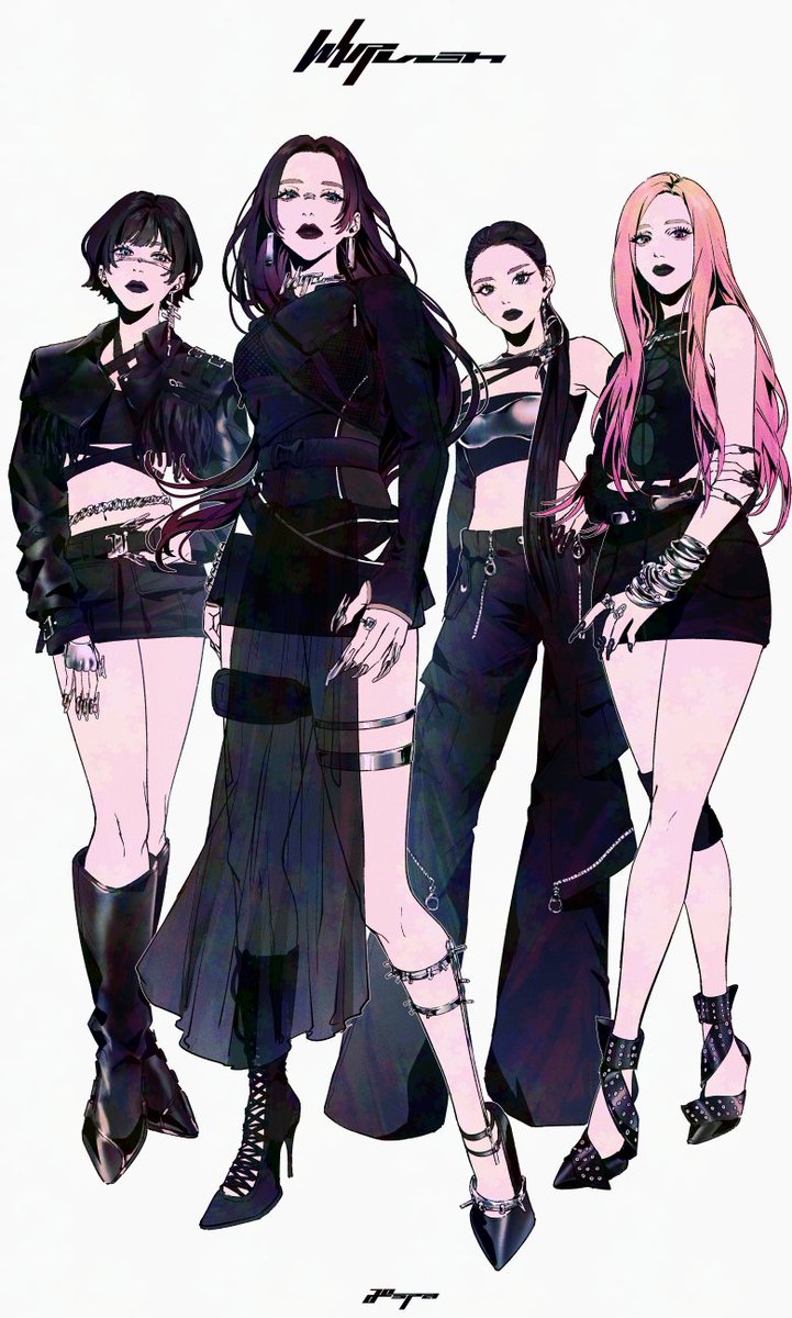 karina, winter, giselle, and ningning (real life and 1 more) drawn by woga_(ogkntk)