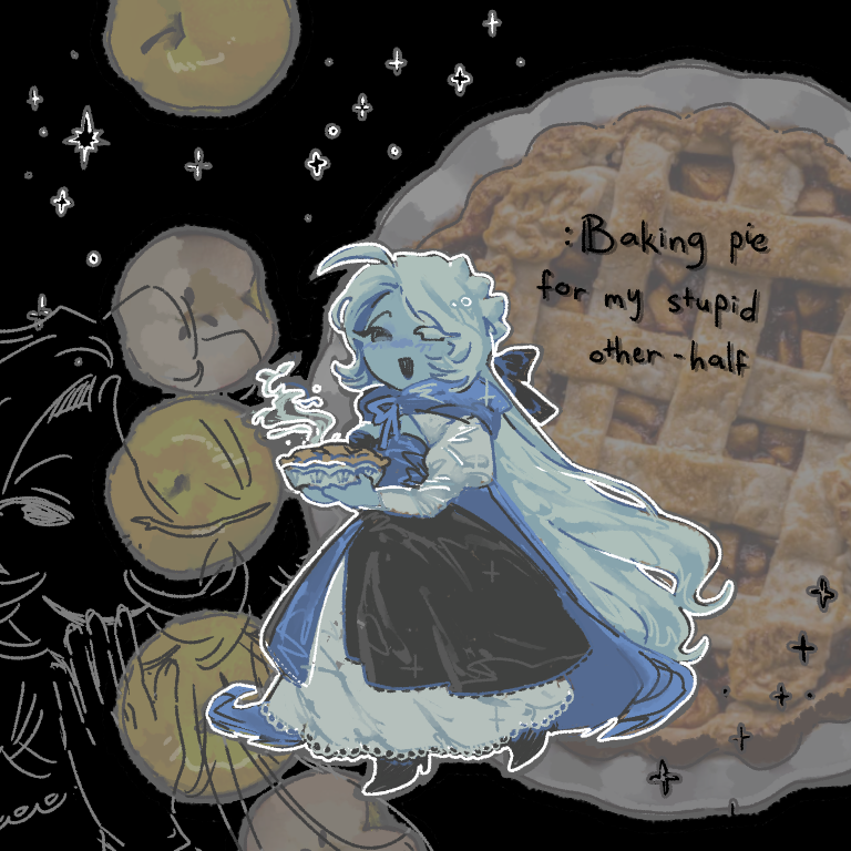 shadow milk cookie (cookie run and 1 more) drawn by sp00kymellon