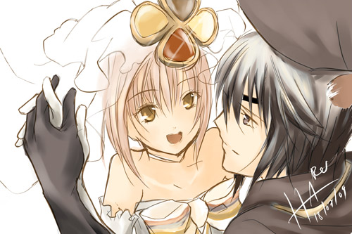 hinamori amu, tsukiyomi ikuto, amulet fortune, and seven seas treasure (shugo chara!) drawn by saiin_(haru)