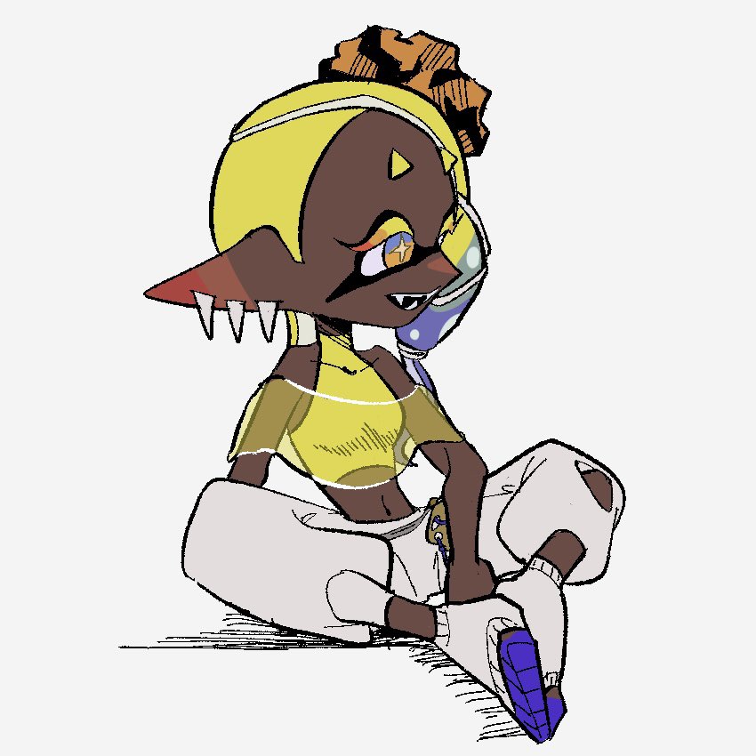 frye (splatoon and 1 more) drawn by hyper_chikuwabu