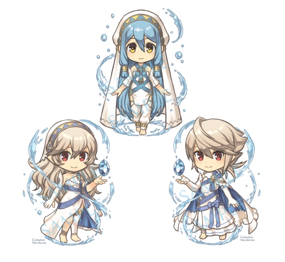 azura, female corrin, and male corrin (fire emblem and 2 more) drawn by komainu_nekotarou