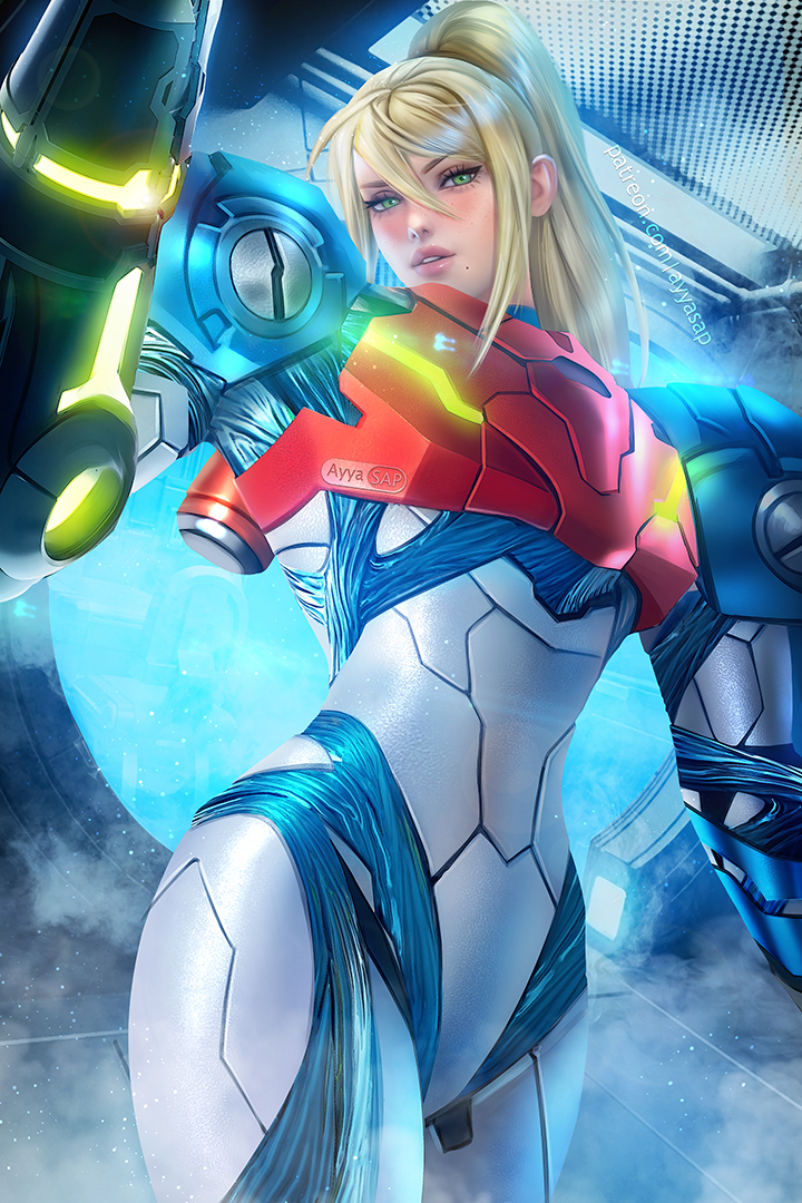 samus aran (metroid and 1 more) drawn by ayya_sap
