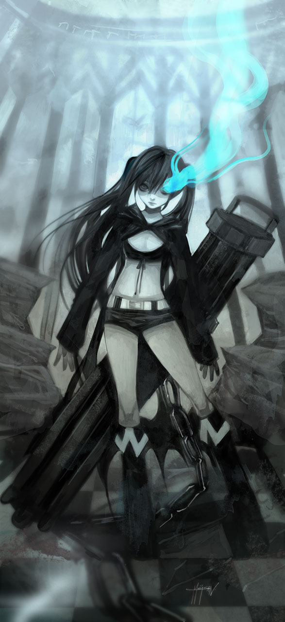 black rock shooter (black rock shooter) drawn by meisan