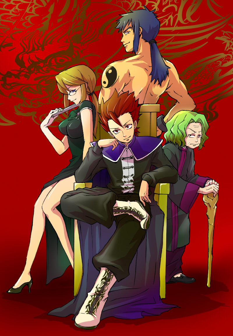 lance, lorelei, bruno, and agatha (pokemon and 1 more) drawn by unpoco