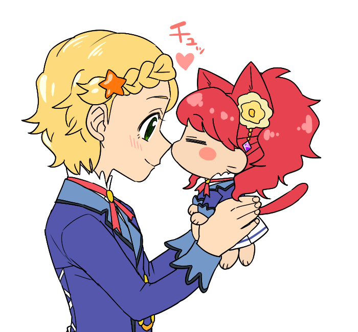 shinjo hinaki and kurebayashi juri (aikatsu!) drawn by koyama_shigeru