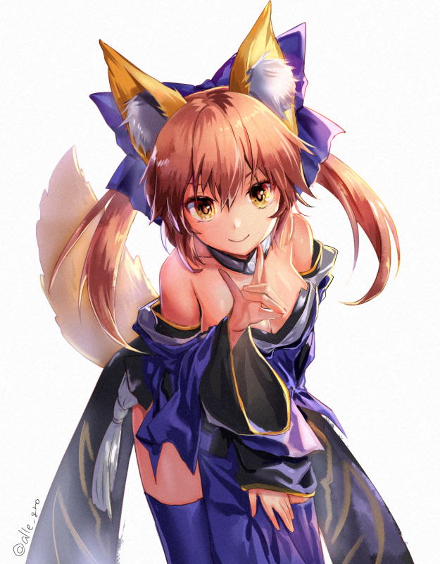 tamamo and tamamo no mae (fate and 3 more) drawn by alle_gro