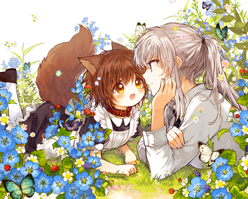 mel and goshujin-sama (goshujin-sama to kemonomimi no shoujo meru) drawn by itou_hachi