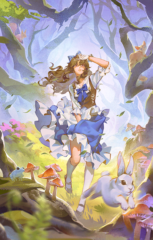 alice (alice's adventures in wonderland) drawn by tamias