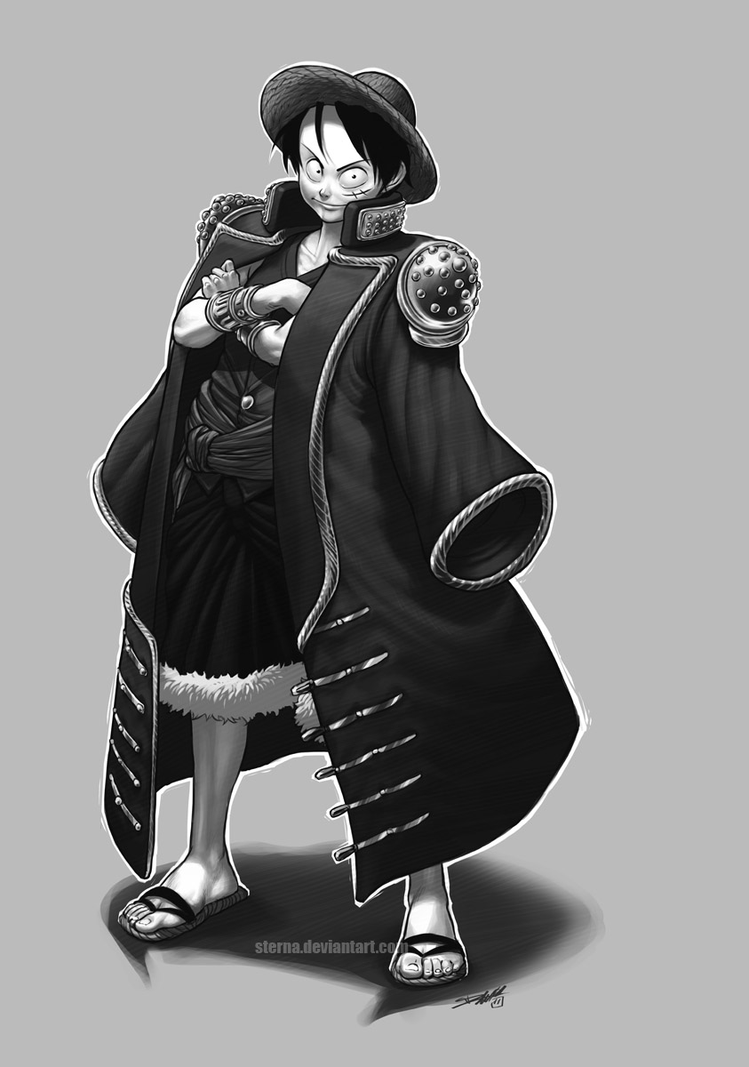 monkey d. luffy (one piece) drawn by damien_dozias