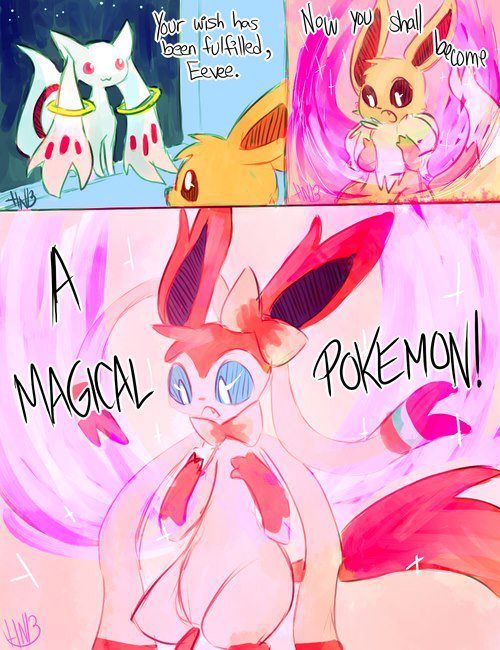 kyubey, eevee, and sylveon (pokemon and 2 more)