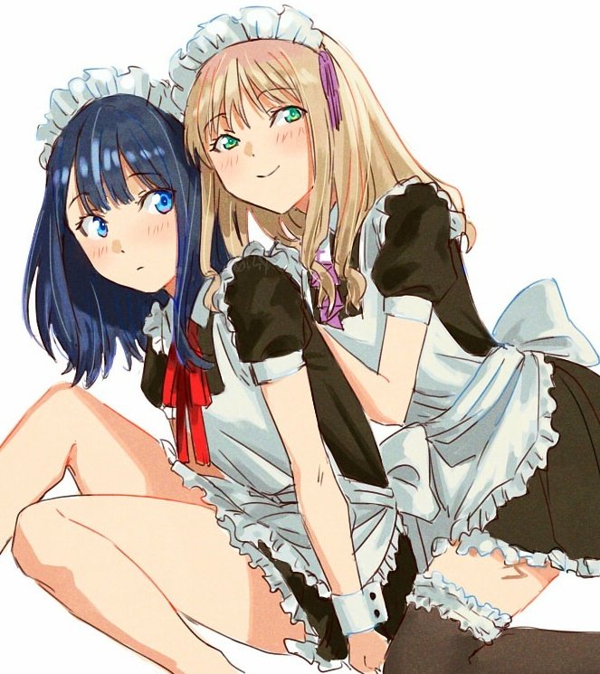 takarada rikka and minami yume (gridman universe) drawn by risyo