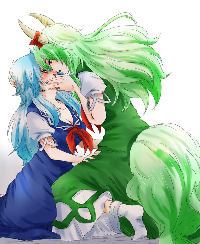 kamishirasawa keine and ex-keine (touhou) drawn by unya