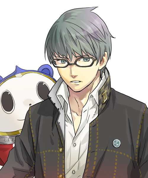 narukami yu and kuma (persona and 1 more) drawn by koaki