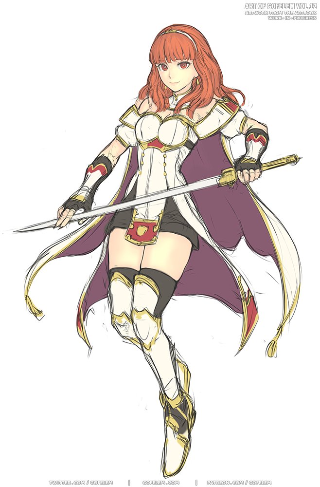 celica (fire emblem and 2 more) drawn by gofelem