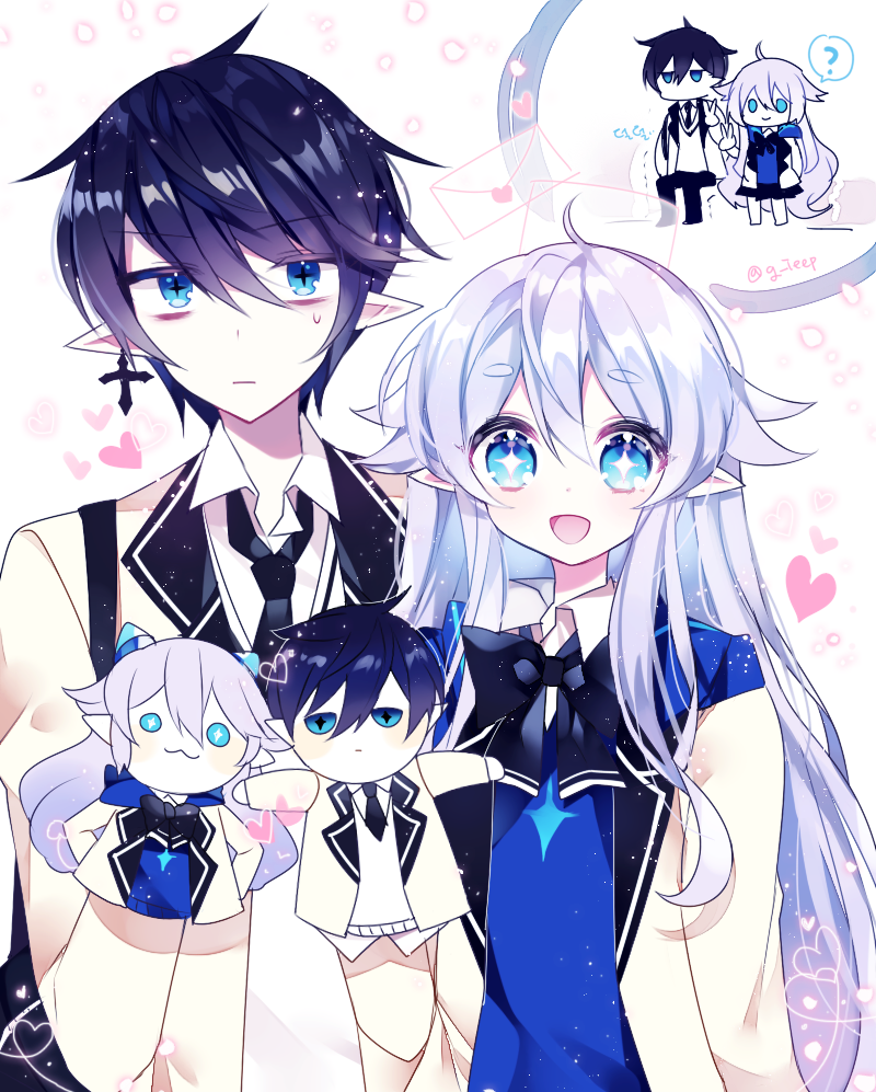 luciela r. sourcream, ciel, and demon power (elsword) drawn by g_ieep