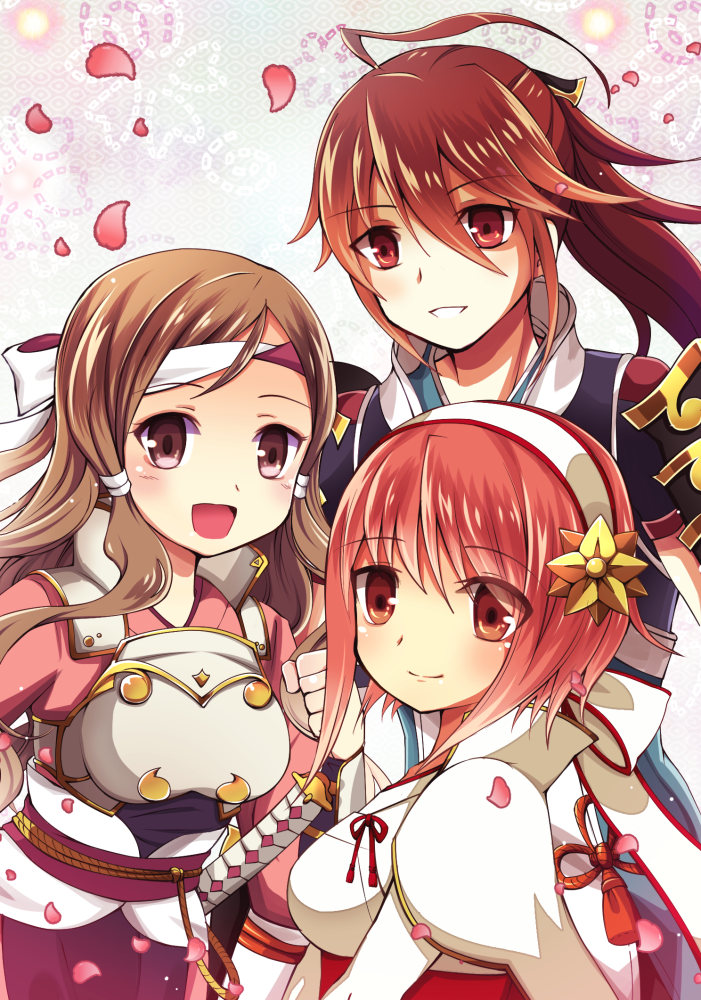 sakura, hana, and subaki (fire emblem and 1 more) drawn by shira_yu_ki