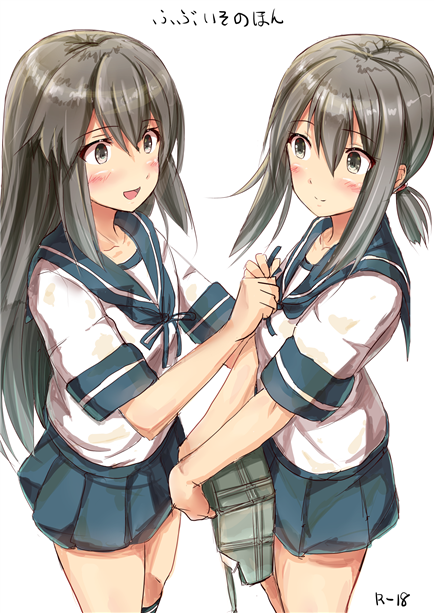 fubuki and isonami (kantai collection) drawn by ichikawa_feesu